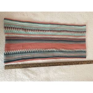 Red Camel Infinity Circle Loop Scarf Striped Soft Muticolor